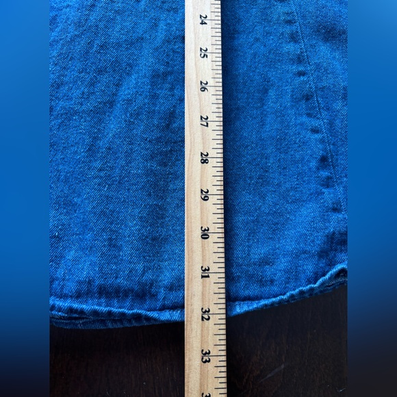 Who What Wear A-Line Blue Denim Skirt Size 10 Removable Belt Pockets Back Zipper - Picture 9 of 9